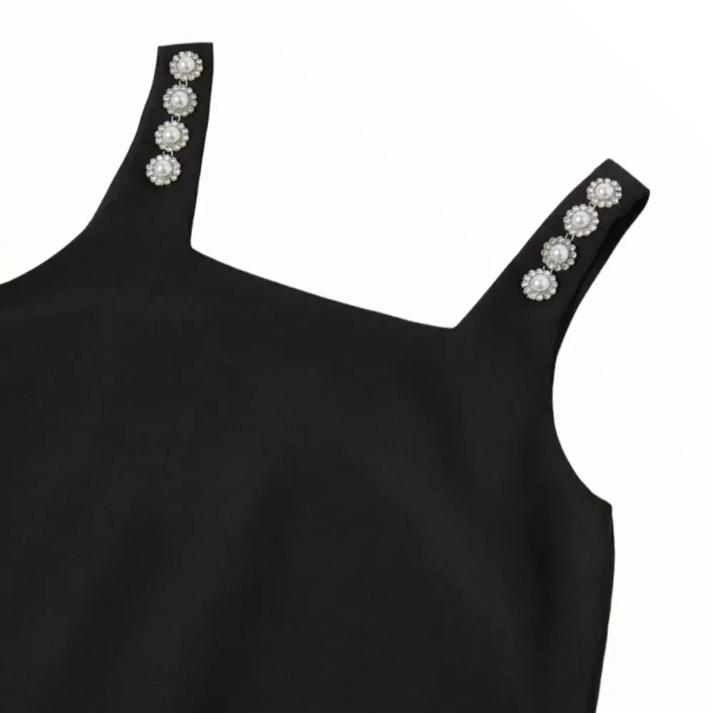 ZARA Kids | Black | JEWEL POCKET PINAFORE DRESS